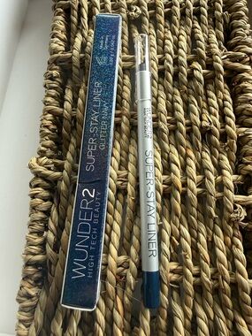 Wunder2 Super-Stay Liner Glitter Navy Waterproof Eyeliner New